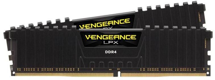 CORSAIR DDR4 2666MHz 16GB 2x8GB 288 DIMM Unbuffered 16-18-18-35 Vengeance LPX Black Heat spreader 1.2V XMP2.0